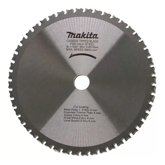 Disco Sierra Para Acero 7-1/4'' X 48 Dientes Acero Delgado