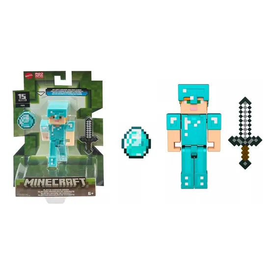 Minecraft Figura Alex Armadura 15 Th Muñeco Juguete Coleccio