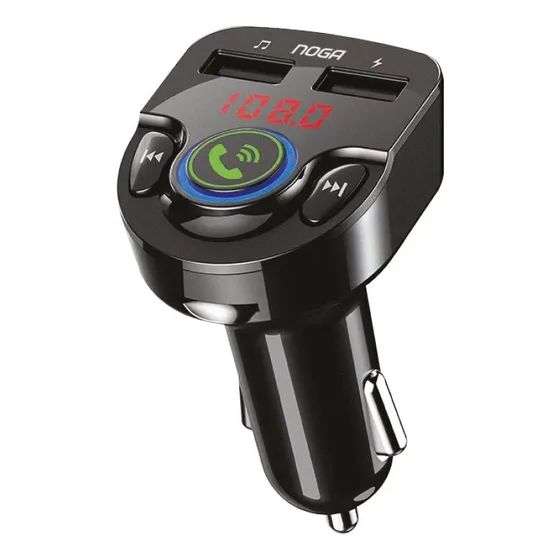 Noga Car Usb 10 Negro 12v Adaptador Bluetooth Para Transmissor Automático De Fm E Reprodutor De Mp3