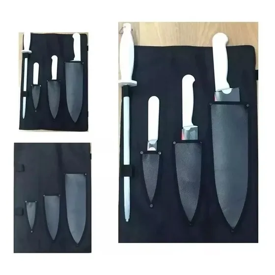 Cuchillos Tramontina Chef-chaira De 10 Pulgadas+funda Doblar Color Blanco