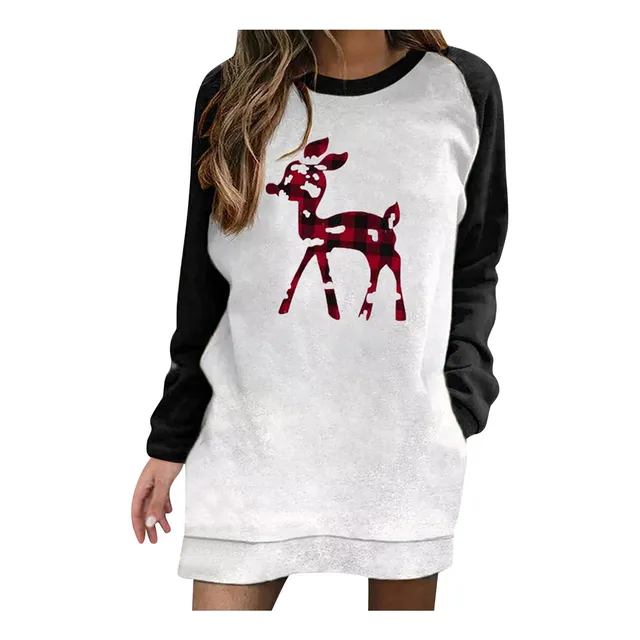 Outa Sueter Navidad Feo Vestido Para Mujer Santa Claus Manga