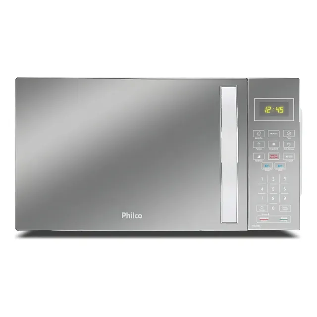 Philco Pmo28e Micro-ondas 25 Litros 1400w Branco E Espelhado 220V