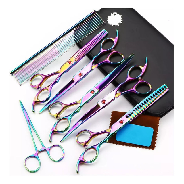Kit 5 Tesouras Profissionais 7 Polegadas Kit 5 Tesouras Profissionais 7 Polegadas