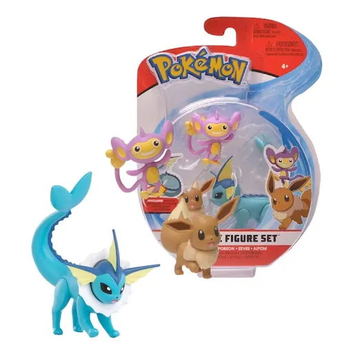 Pokémon Battle Figure Set 3 - Vaporeon + Eevee + Aipom