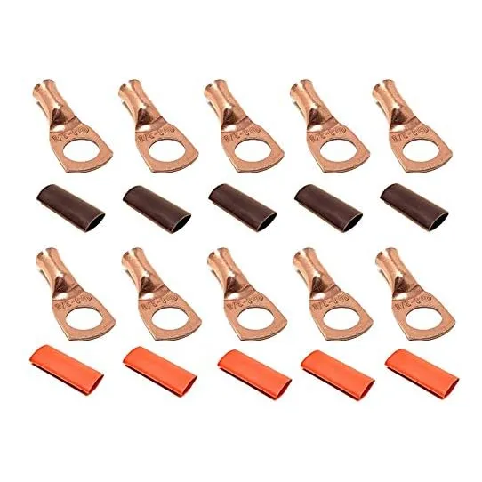 10 Conectores De Terminal De Cable De Cobre Puro De Cal...