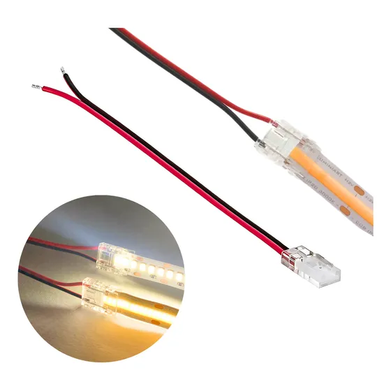 Kit 10x Conectores Encaixe Rabicho 2 Vias Fita Led 10mm