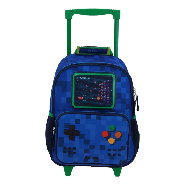 Mochila Chica Chenson Con Ruedas Kinder Gamer Galaga