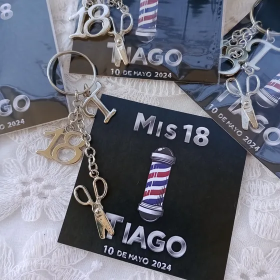 Souvenirs 18 Años Varón Personalizados Por 10 Unidades
