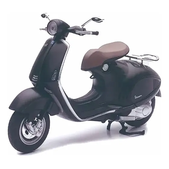 Moto Vespa 946 Negra Escala 1:12 Colección New Ray 