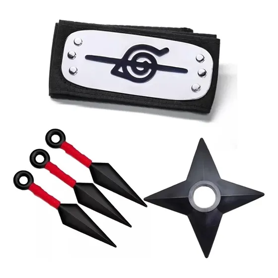 Accesorios De Naruto Akatsuki Anime Bandana Kunai