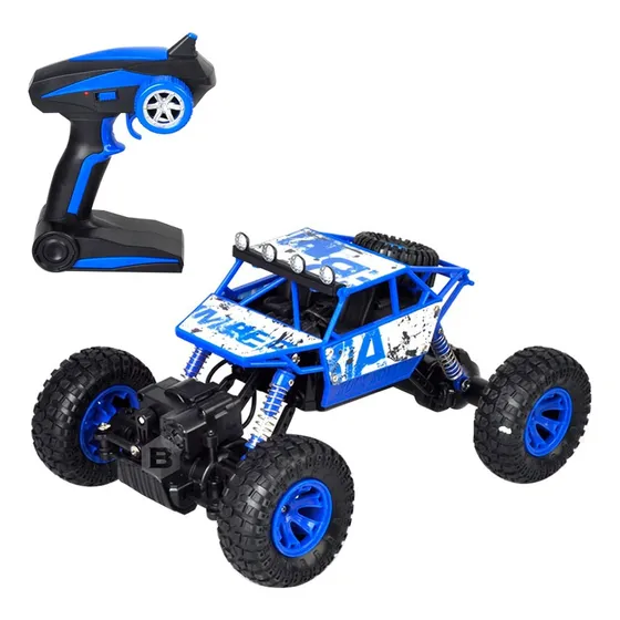 Auto Control Remoto Rc 4x4 Todo Terreno Para Chicos Navidad Color Azul