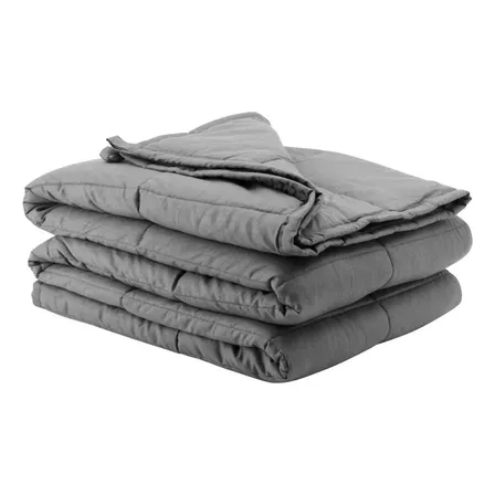 Cobija Pesada 100% Algodón Premium 7 Capas Anti-estrés Comfortable 6.8 Kg Gris