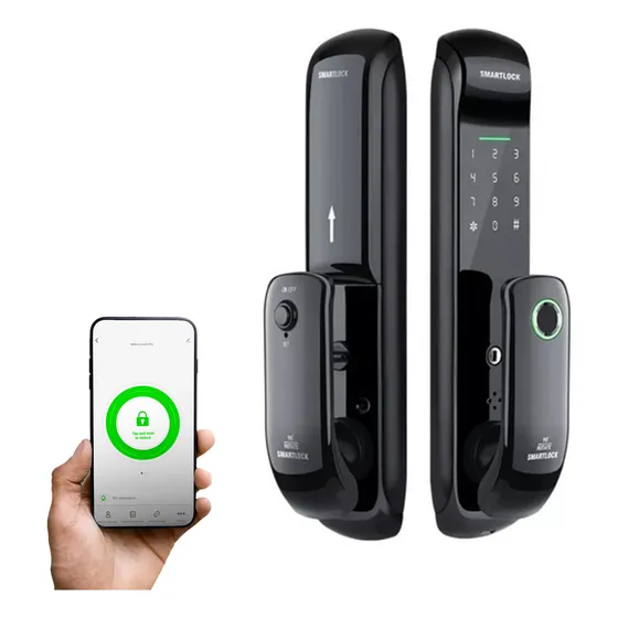Fechadura Digital Inteligente Biométrica Cartão Tuya Wifi