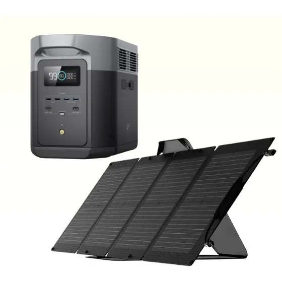 Kit Generador Delta Max 2400w + Panel Solar Plegable 400w