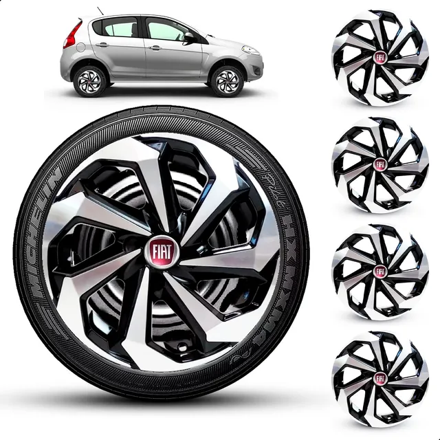 Calota Esportiva Aro 14 Carlota Fiat Palio Uno Mobi Cronos