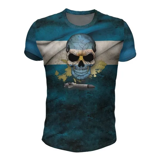 Remera Calavera Argentina Misil Exocet Mod 3