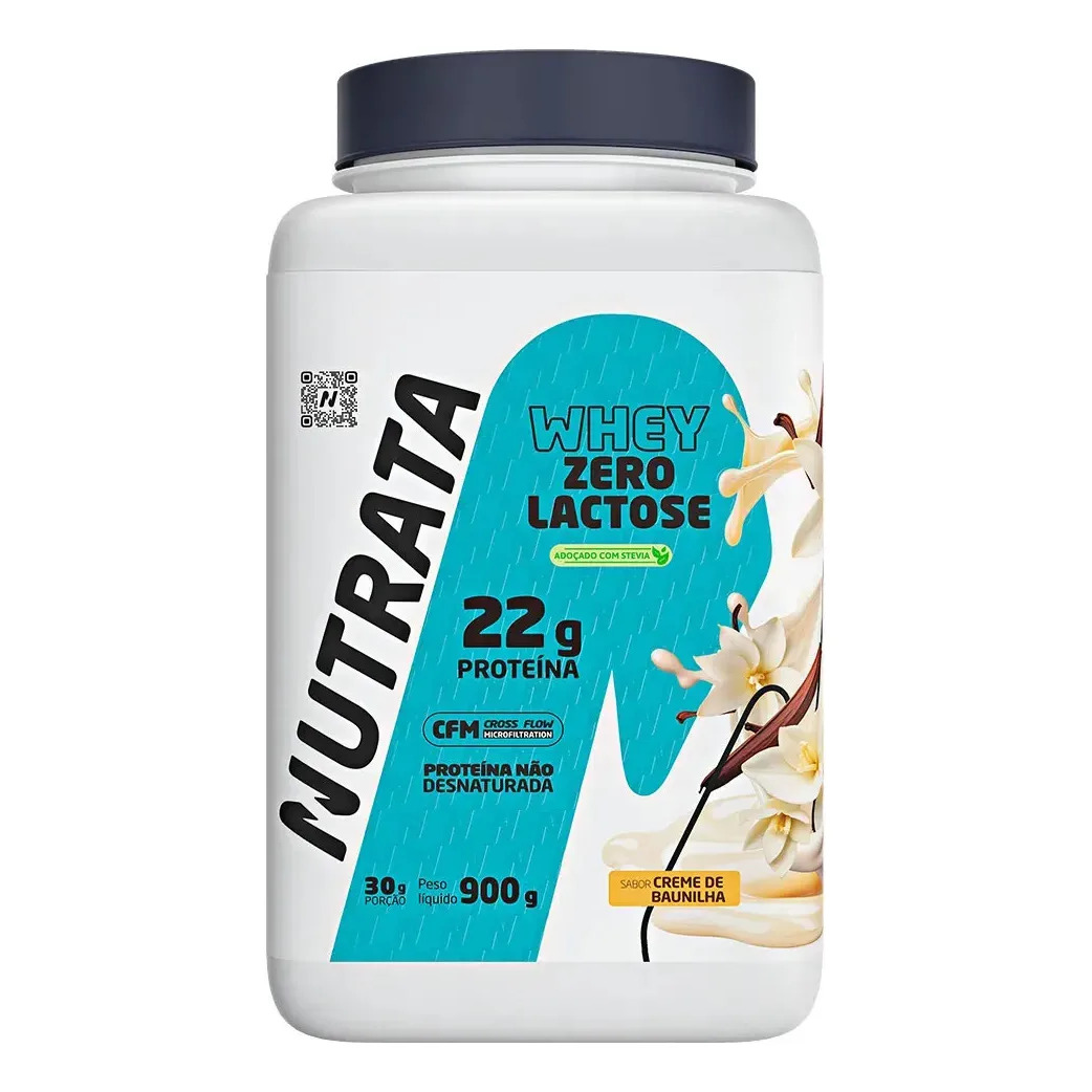 Whey Zero Lactose Pote 900g Baunilha Nutrata