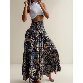 Falda Floral De Moda Casual Para Mujer. Falda Floral De Moda Casual Para Mujer.