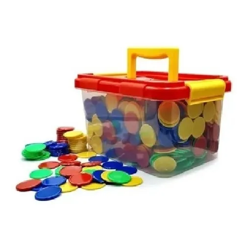 Fichas Para Contar Chicas Colores 1000 Pzs. 2.3cm. Didáctico