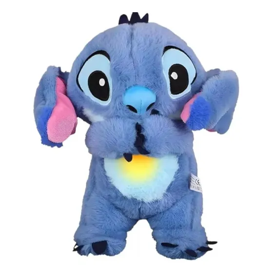 Peluche Stitch Que Respiera, Mueve Las Orejas Y Música Color Azul