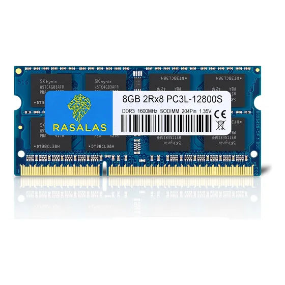 Laptop Memoria Ram Ddr3 Value Ram Ordenador Portátil 8 Gb Pc3l 12800s Ddr3l 1600mhz Sodimm Cl11 204-pin Rasalas Para Computadora Portátil