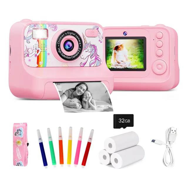 Cámara De Fotos Digital Para Niños Impresión Instantánea