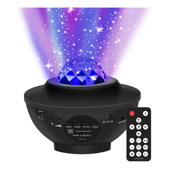 Proyector luz galaxia led BL-XK01 Marca Smart Tech Color negro