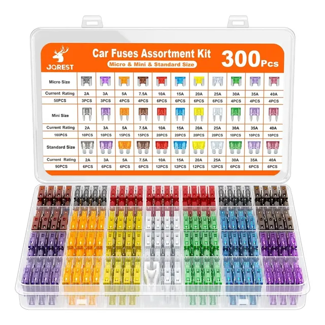 Kit 300 Piezas Fusibles Coche Automotriz Con Caja