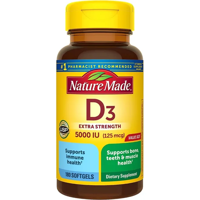Vitamina D3 5000 Iu Nature Made 180 Softgel