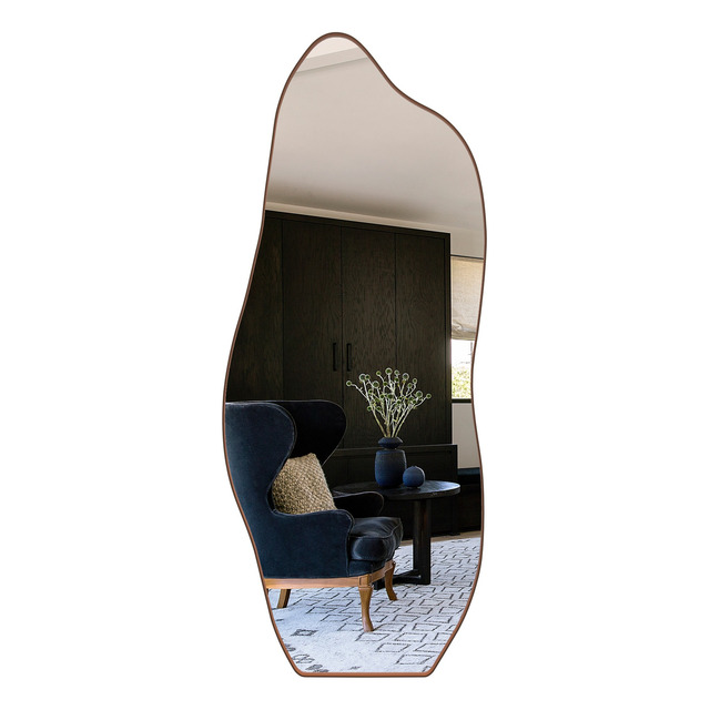 Espelho Orgânico 170x70 Grande Moderno Com Moldura Espelho Orgânico 170x70 Grande Moderno Com Moldura