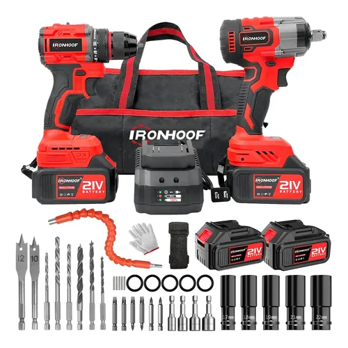 Kit Parafusadeira e Chave de Impacto Iigenai GN-446 a Bateria 68V