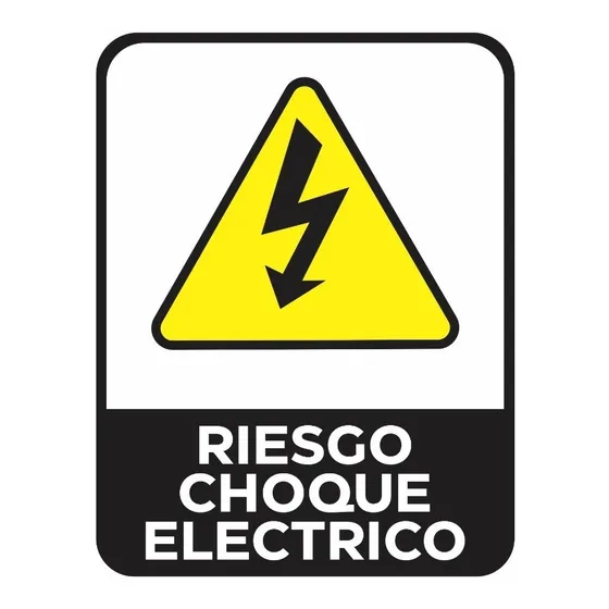 Cartel Riesgo Choque Electrico Adhesivo 9x16 X 15 Unidades