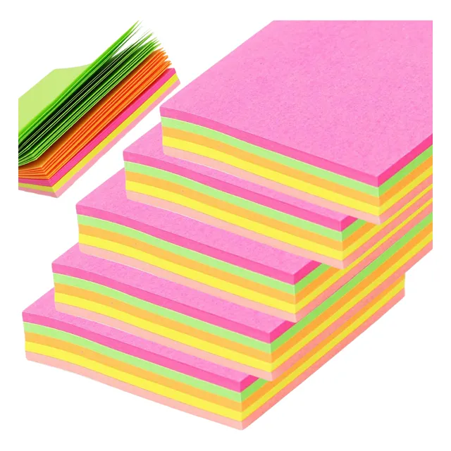 Notas Adhesivas Post It 500 Hojas 76x76mm Colores Neón