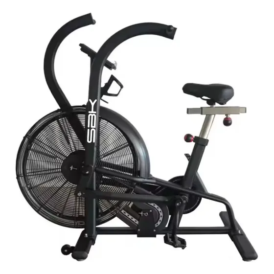 Bicicleta Fija De Aire Air Bike Fitness Entrenar Cardio Sbk Negro