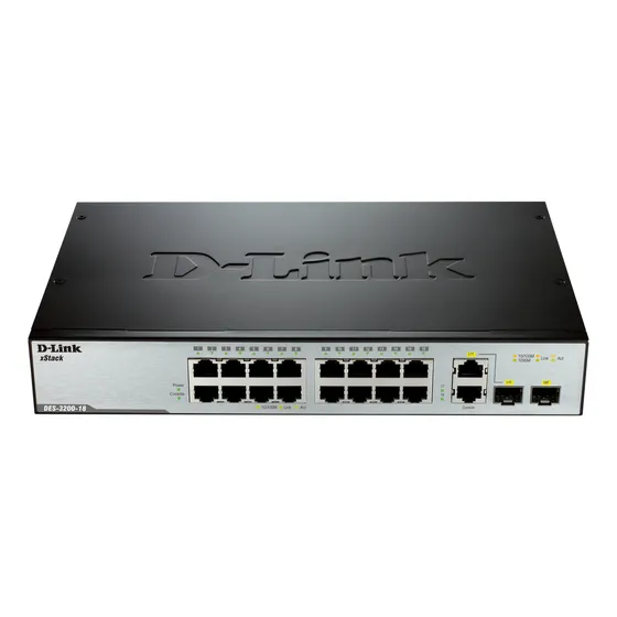 Switch D-link 14-port Gb + 2-port Combo + 2-port Sfp Layer 2