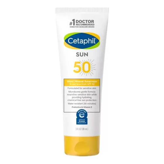 Protector Solar Cetaphil Sun Fps50 Ultra Mate 89ml - Bloqueador Solar - Gel ligero- Vitamina E - Piel Mixta - No Grasoso - Facial - Corporal