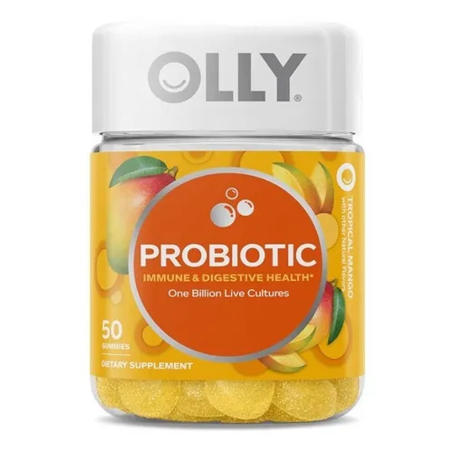 Olly Probiotic Gomitas Que Fortalecen Al Sistema Inmune Y Digestivo 1 Billon De Unidades Formadoras De Colonias, Ayuda A Que Tu Estómago Y Tracto Intestinal Funcionen Correctamente,  50 Gomitas.
