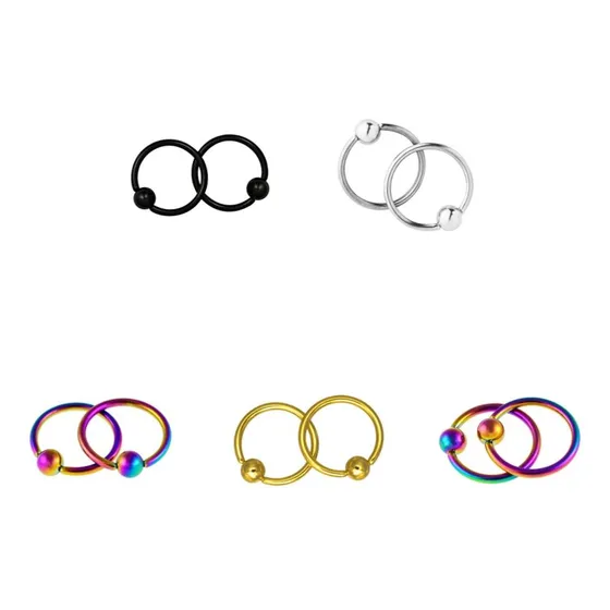 5 Pares 16g 4 Mm Cautivo Cuentas Nariz Vientre Ceja