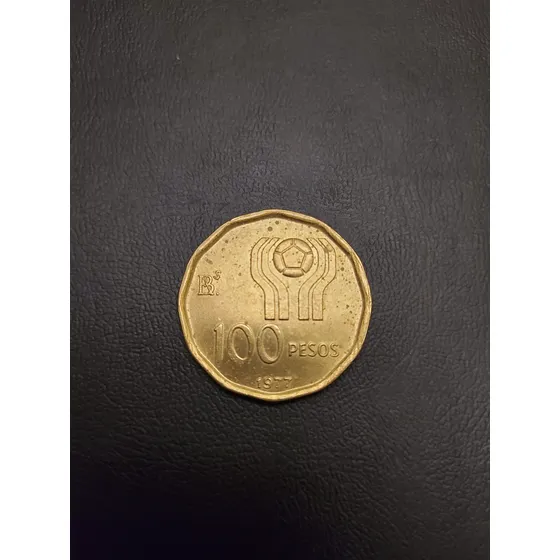 Moneda 100 Pesos 1977 Argentina Mundial 78