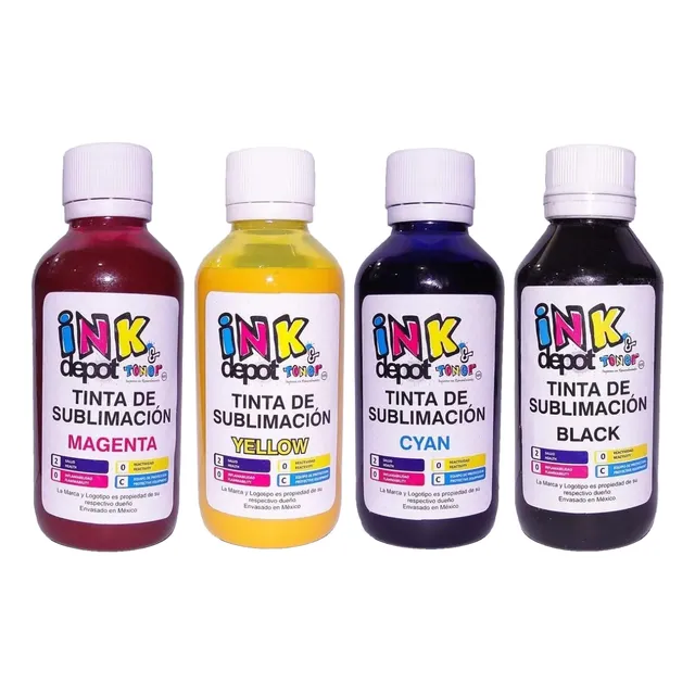Kit 4 Botellitas 120 Ml Tinta De Sublimación Marca Inktec