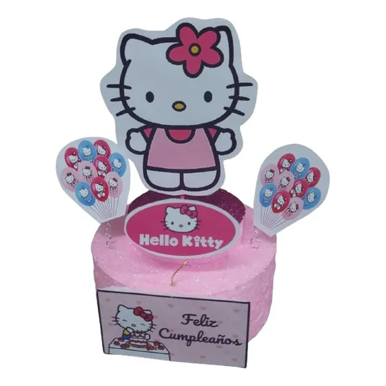 Adorno Torta Cumpleaños Hello Kitty Cotillon Chirimbolos