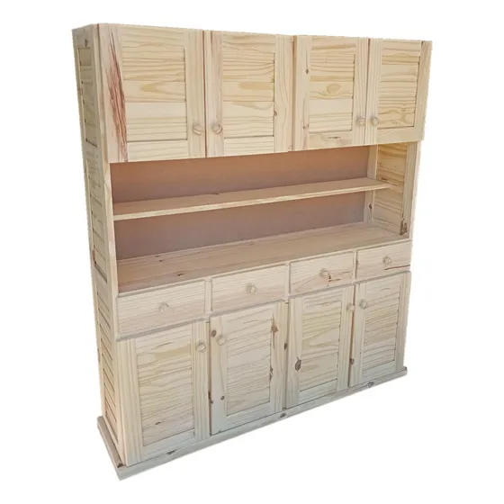 Alacena 8 Puertas | Madera | Sin Lustre
