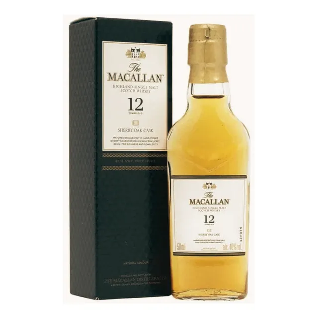 Whisky Macallan Sherry Oak Cask 12 Anos 50ml 40% Miniatura