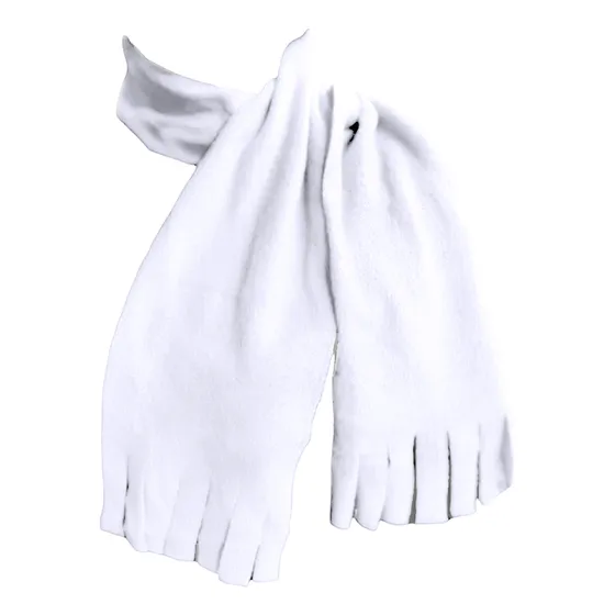 Bufandas Navideñas Blancas Mayoreo Navidad Santa Combo X 10