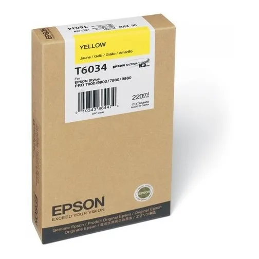 Cartucho de tinta Epson Cartucho de tinta de color amarillo de 220 ml