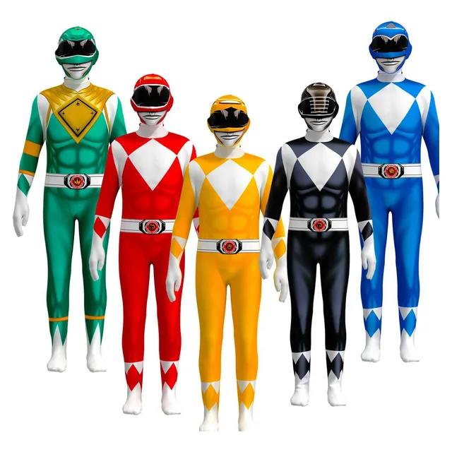 Traje Cosplay Mighty Morphin Power Rangers Para Niño/adulto