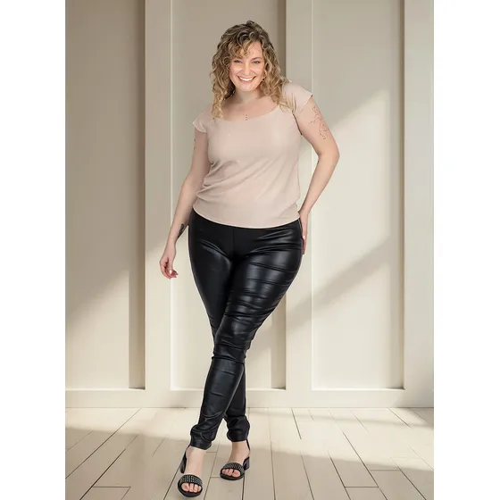 Pantalon Mujer Bengalina Metalizada Tiro Alto Onara Mila Cs
