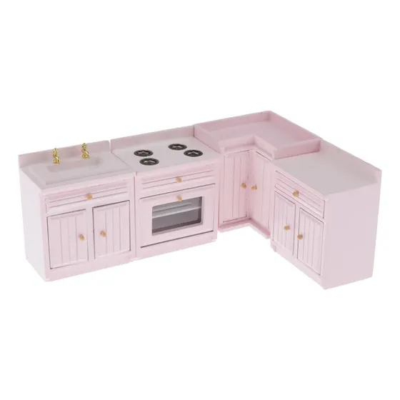 Casa De En Miniatura, Muebles De Cocina, Armario, Estufa,