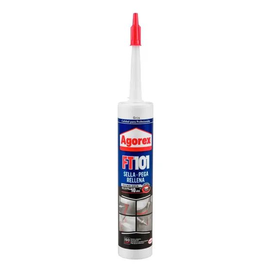 Silicona Sellador Poliuretano FT101 Agorex color gris 300ml