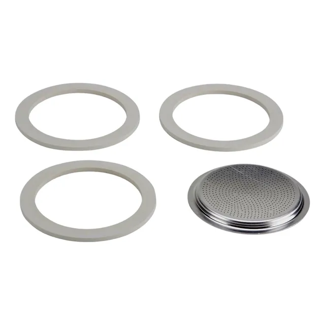 Empaques 3 Y Filtro Plano Cafetera Bialetti De 9 Cups Kit